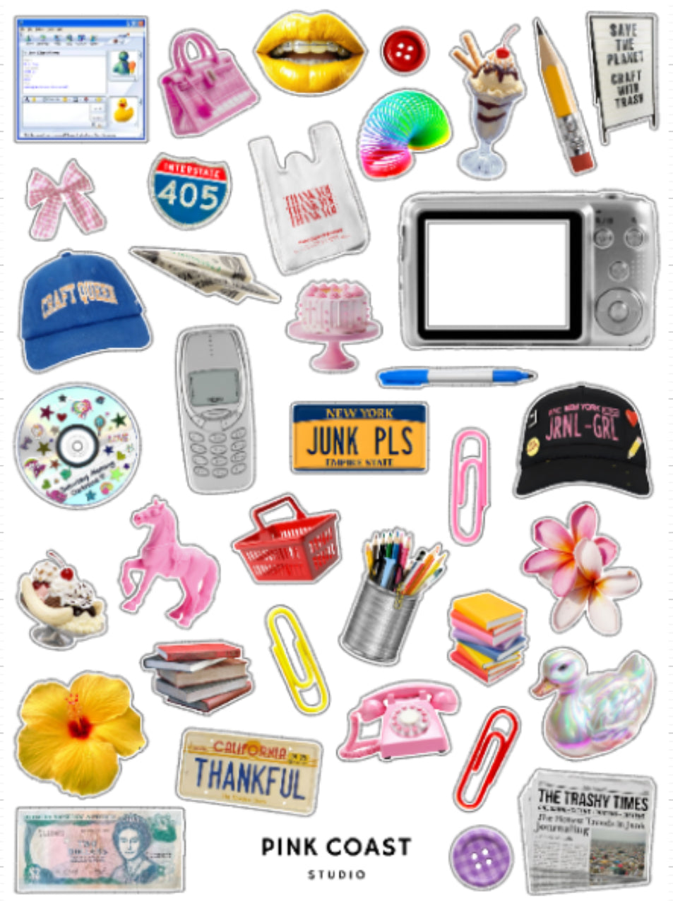 Junk Journal Favorites Sticker Sheet – Best of Pink Coast Studio