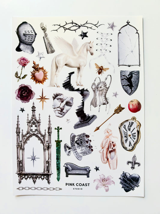 🗡️🌹 Game of Thorns Large Sticker Sheet