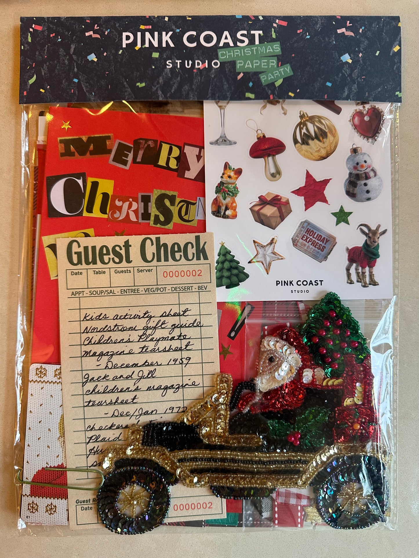 🎄Christmas Paper Party Junk Journal Scrap Pack! 🎁
