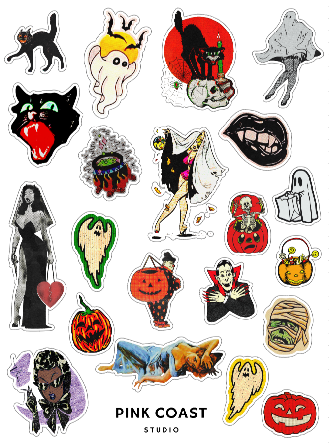 Retro Halloween I Sticker Sheet