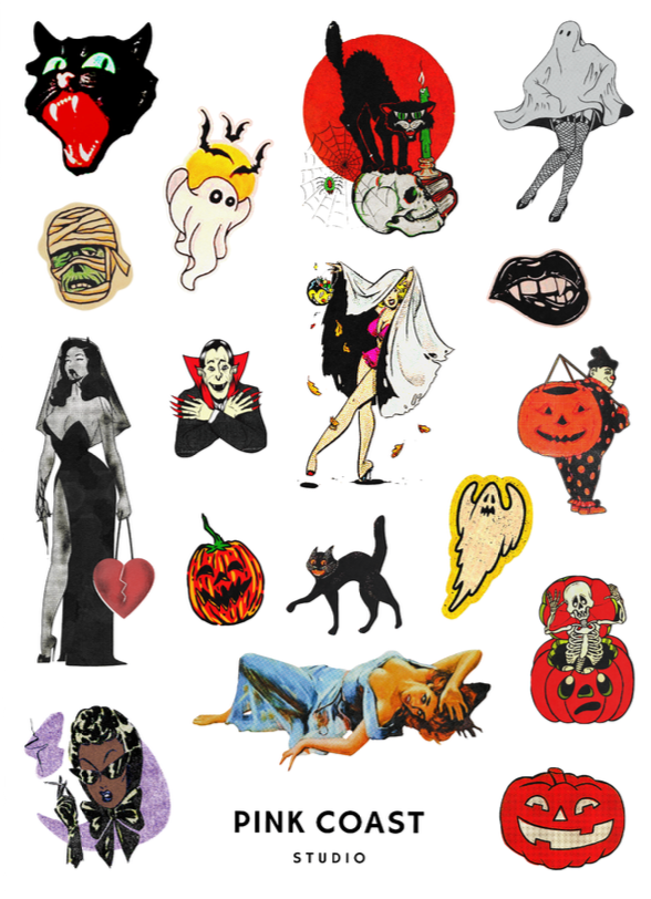 Retro Halloween I Sticker Sheet