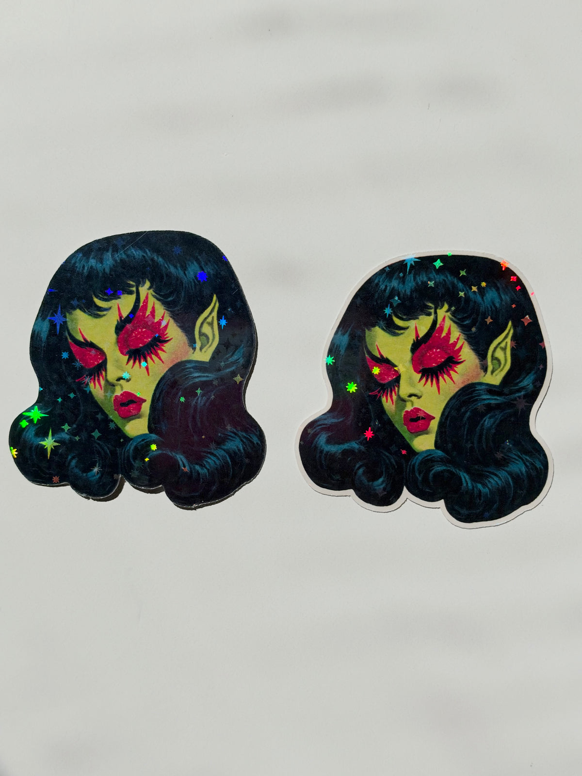 Hot & Hexed: Holographic Die-Cut Stickers