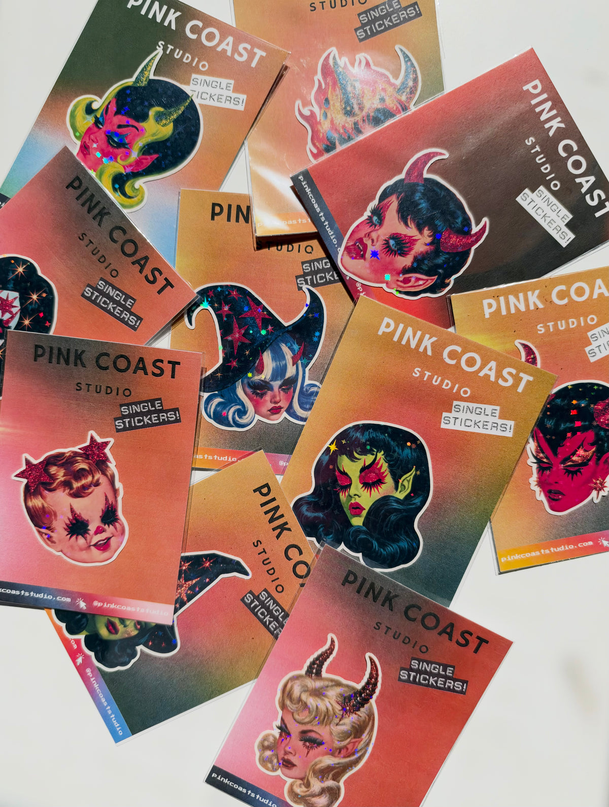 Hot & Hexed: Holographic Die-Cut Stickers