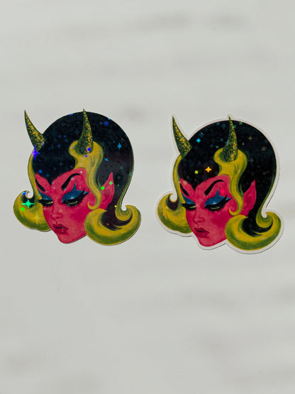 Hot & Hexed: Holographic Die-Cut Stickers