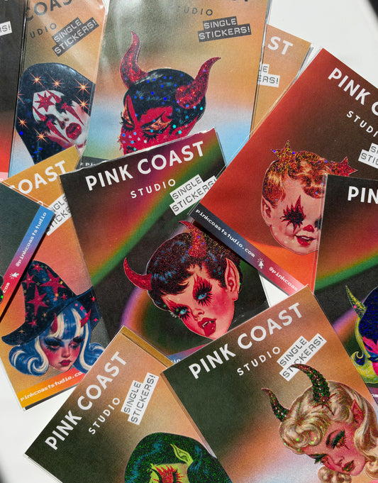Hot & Hexed: Holographic Die-Cut Stickers