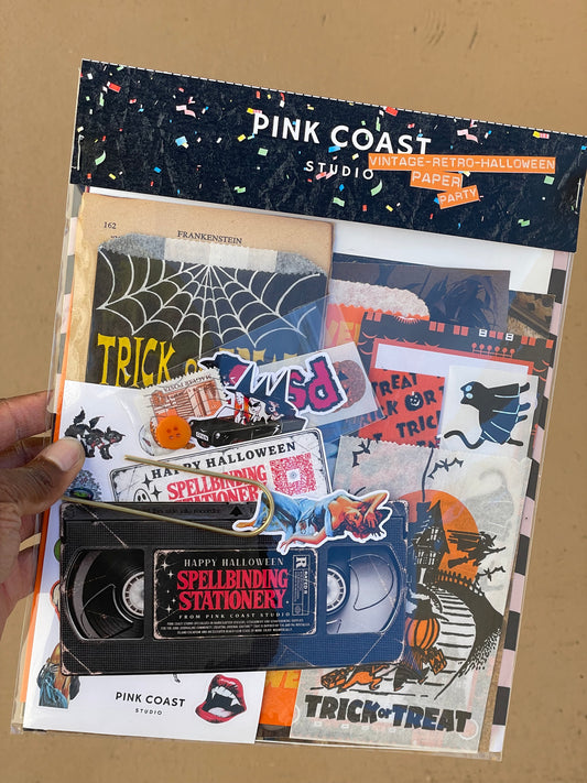 🎃 Vintage-Retro-Halloween Paper Party Junk Journal Scrap Pack! 👻