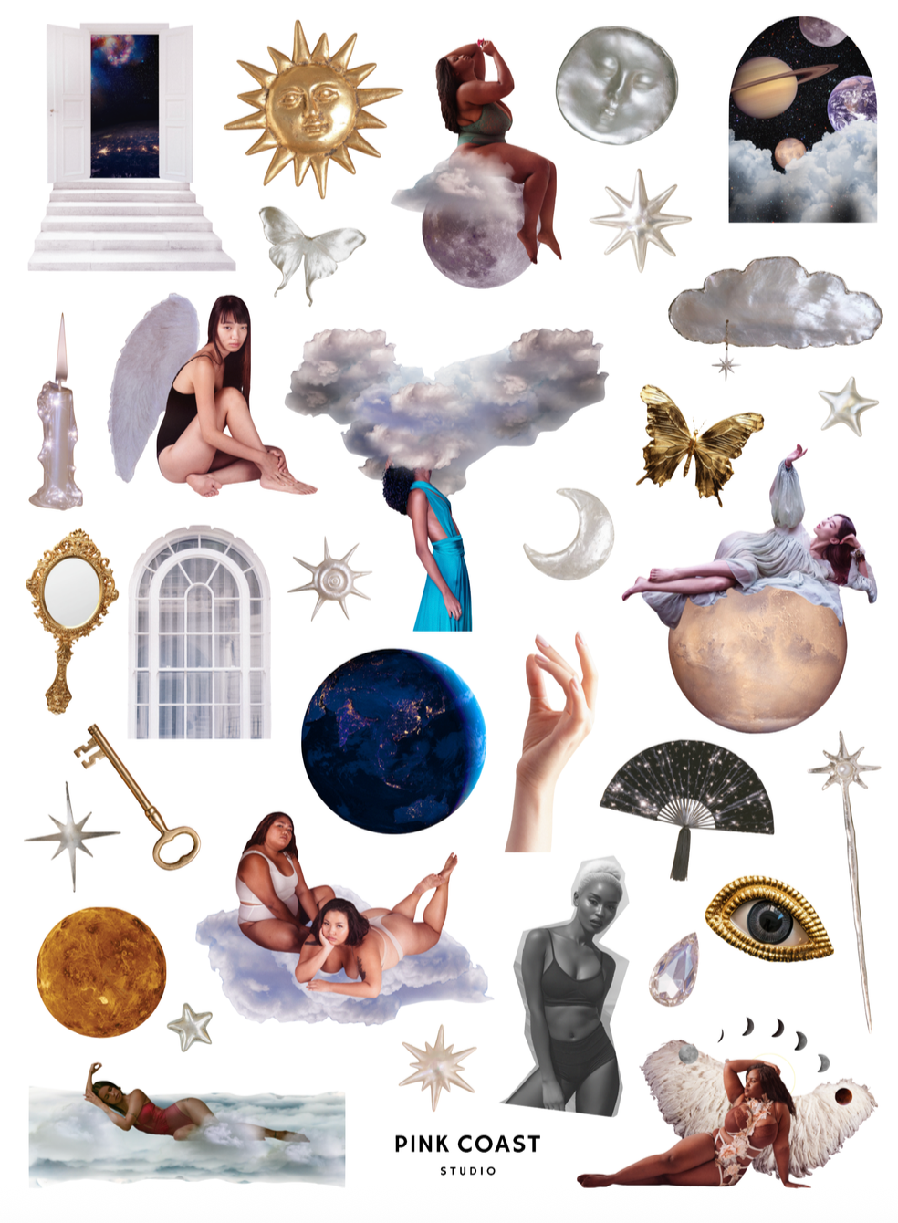 ☁️🪐 Heavenly Bodies Large Sticker Sheet