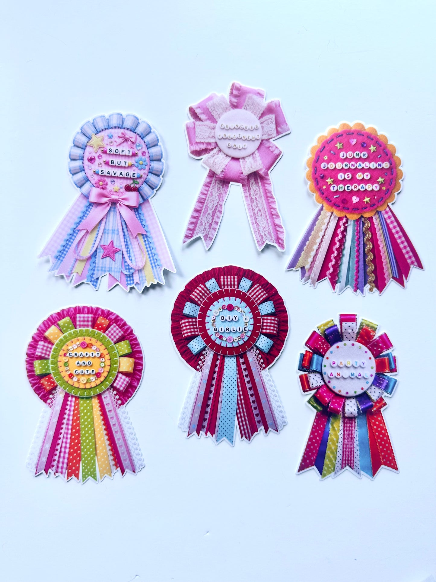 Prize Rosette Stickers - Multiple Styles