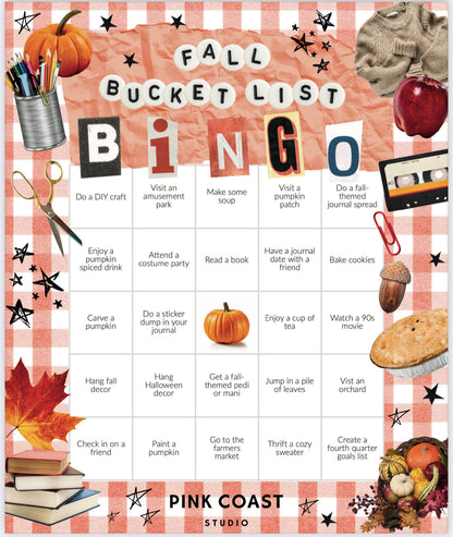 🍂 Fall Bucket List Bingo – Cozy & Creative Edition 🍁