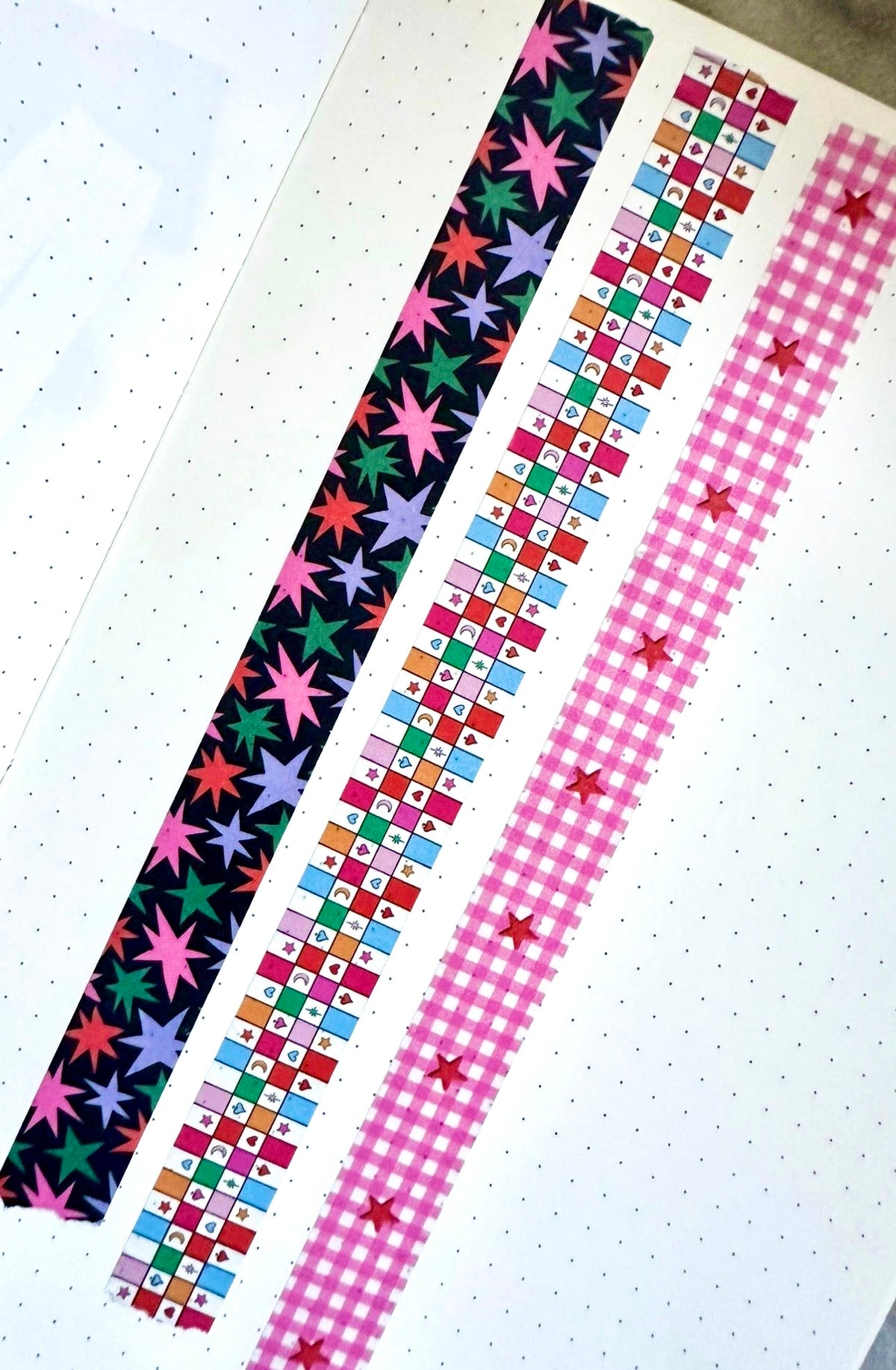 Rainbow Grid Washi Tape