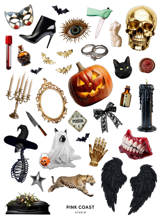 🎭 Midnight Masquerade Large Sticker Sheet