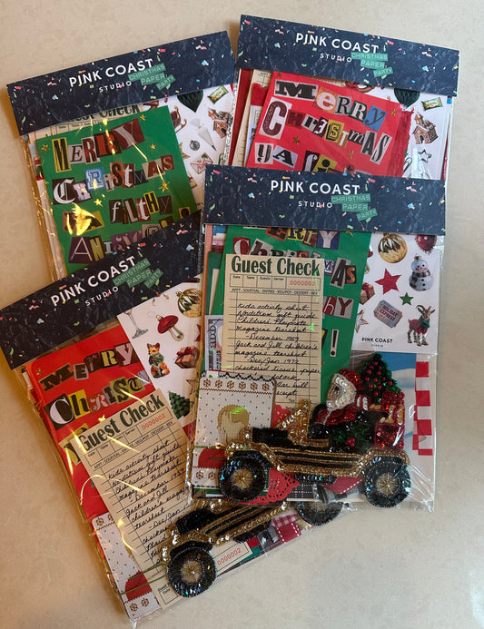 🎄Christmas Paper Party Junk Journal Scrap Pack! 🎁