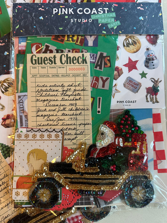 🎄Christmas Paper Party Junk Journal Scrap Pack! 🎁