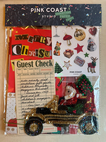 🎄Christmas Paper Party Junk Journal Scrap Pack! 🎁