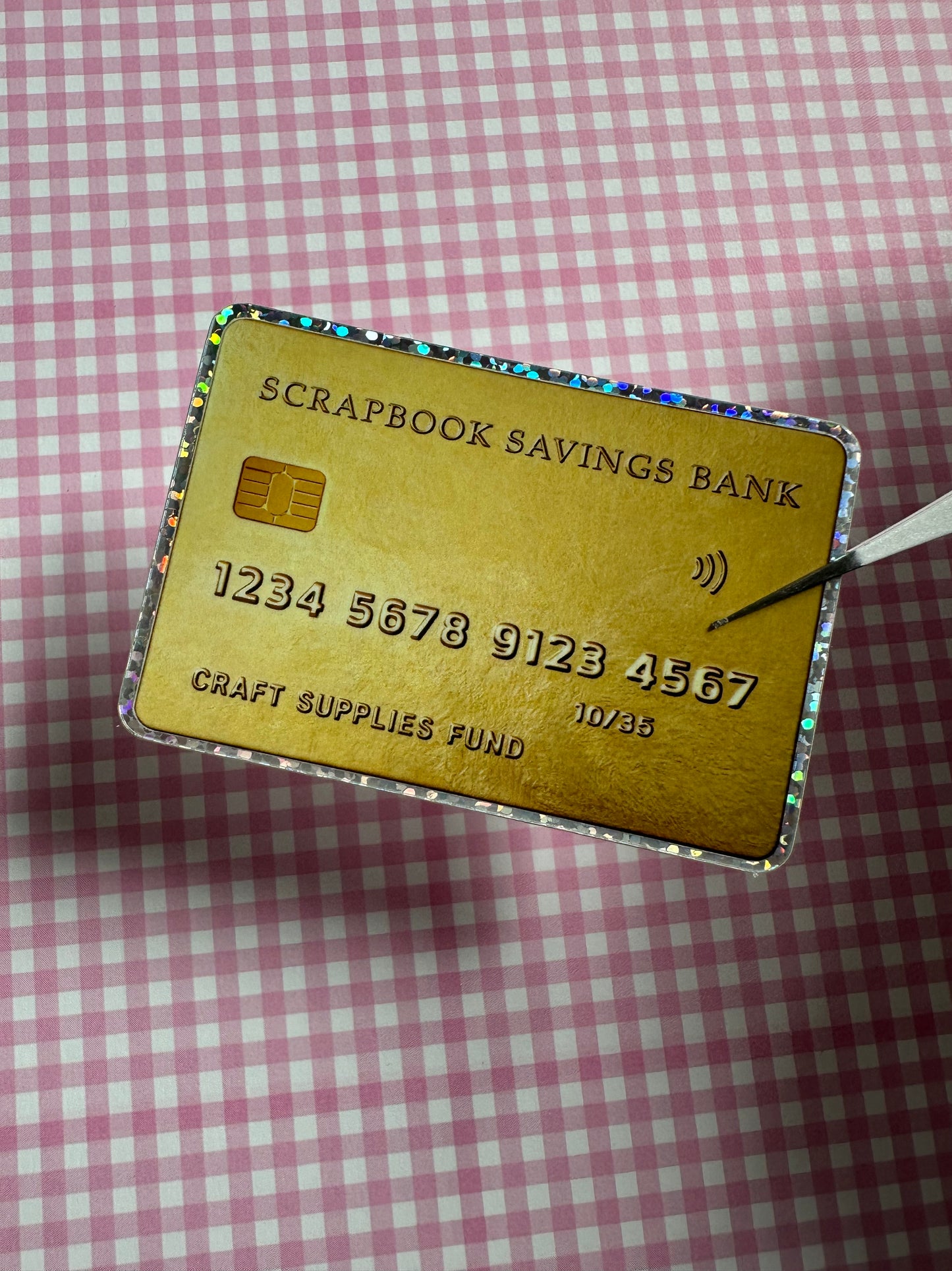 Scrapbook Savings Bank Debit Card Sticker