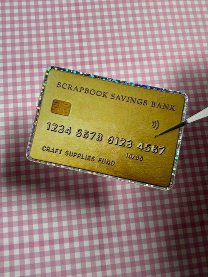Scrapbook Savings Bank Debit Card Sticker
