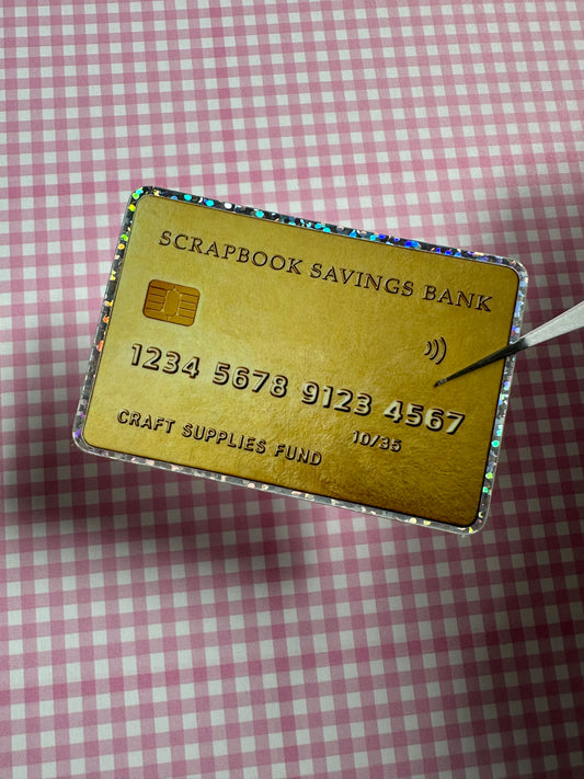Scrapbook Savings Bank Debit Card Sticker