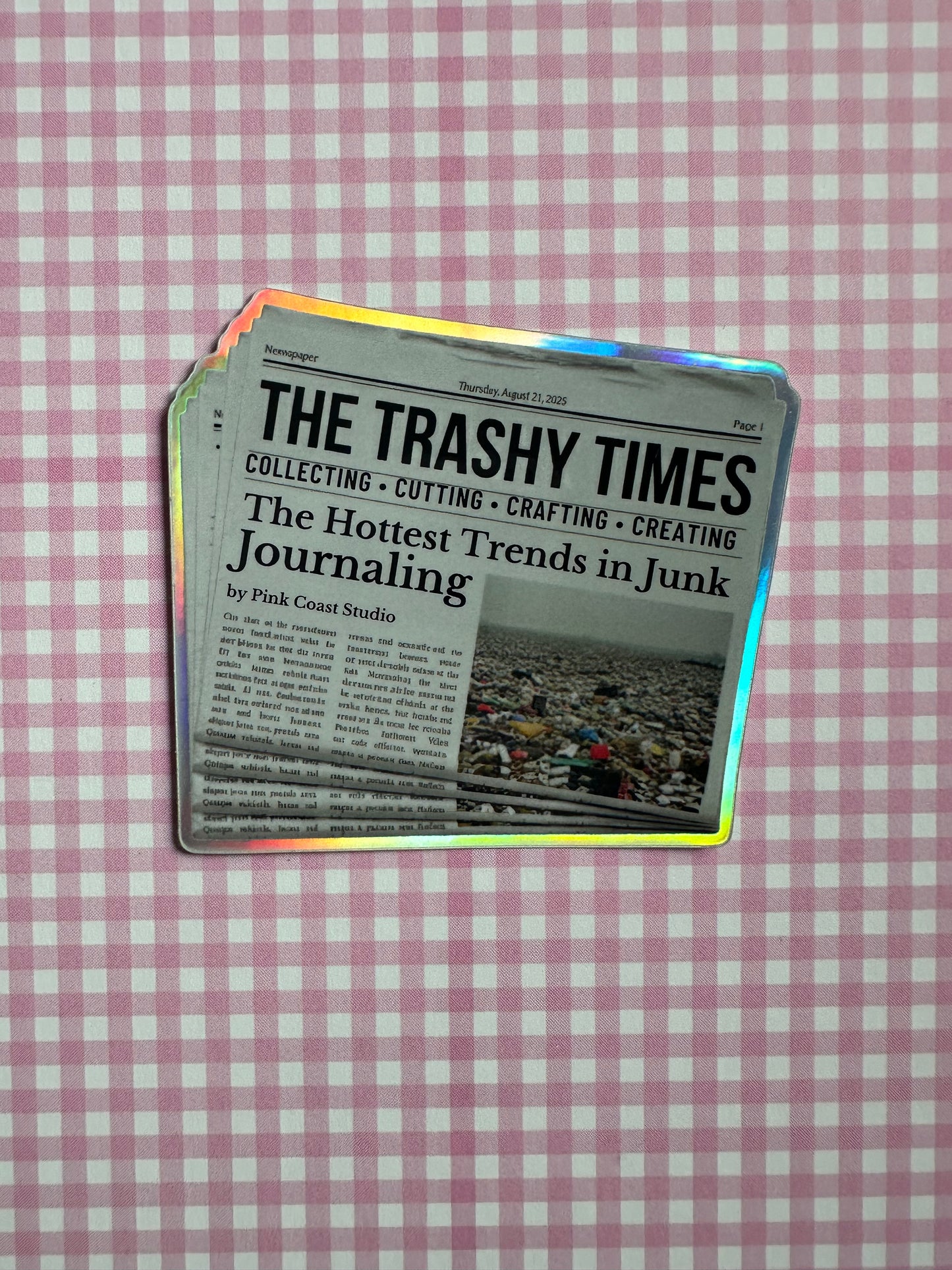 The Trashy Times Newspaper Sticker - Small