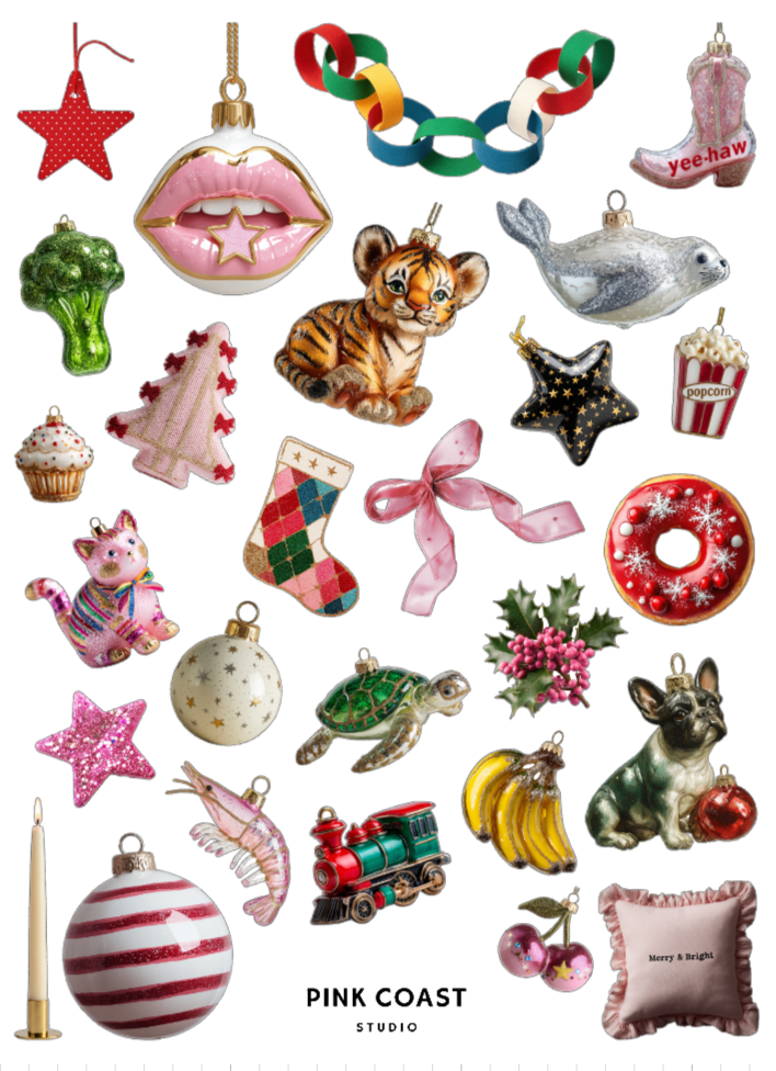 🎊 Merry + Bright Large Sticker Sheet