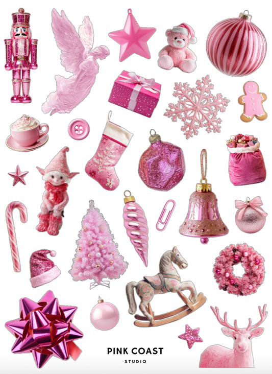🎀 Pinkmas Wonderland Large Sticker Sheet
