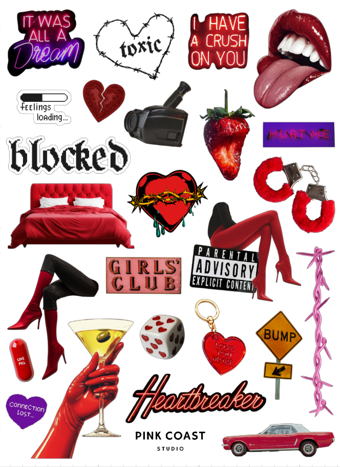 💔 Toxic Love Large Sticker Sheet