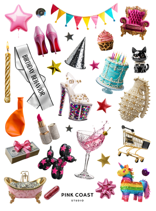 🎂✨Birthday Behavior Large Sticker Sheet