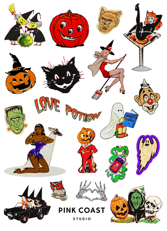Retro Halloween II Sticker Sheet