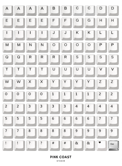 ⌨️ Keyboard Alphabet Letters Large Sticker Sheet