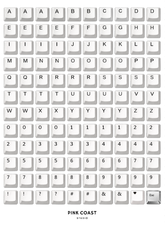 ⌨️ Keyboard Alphabet Letters Large Sticker Sheet