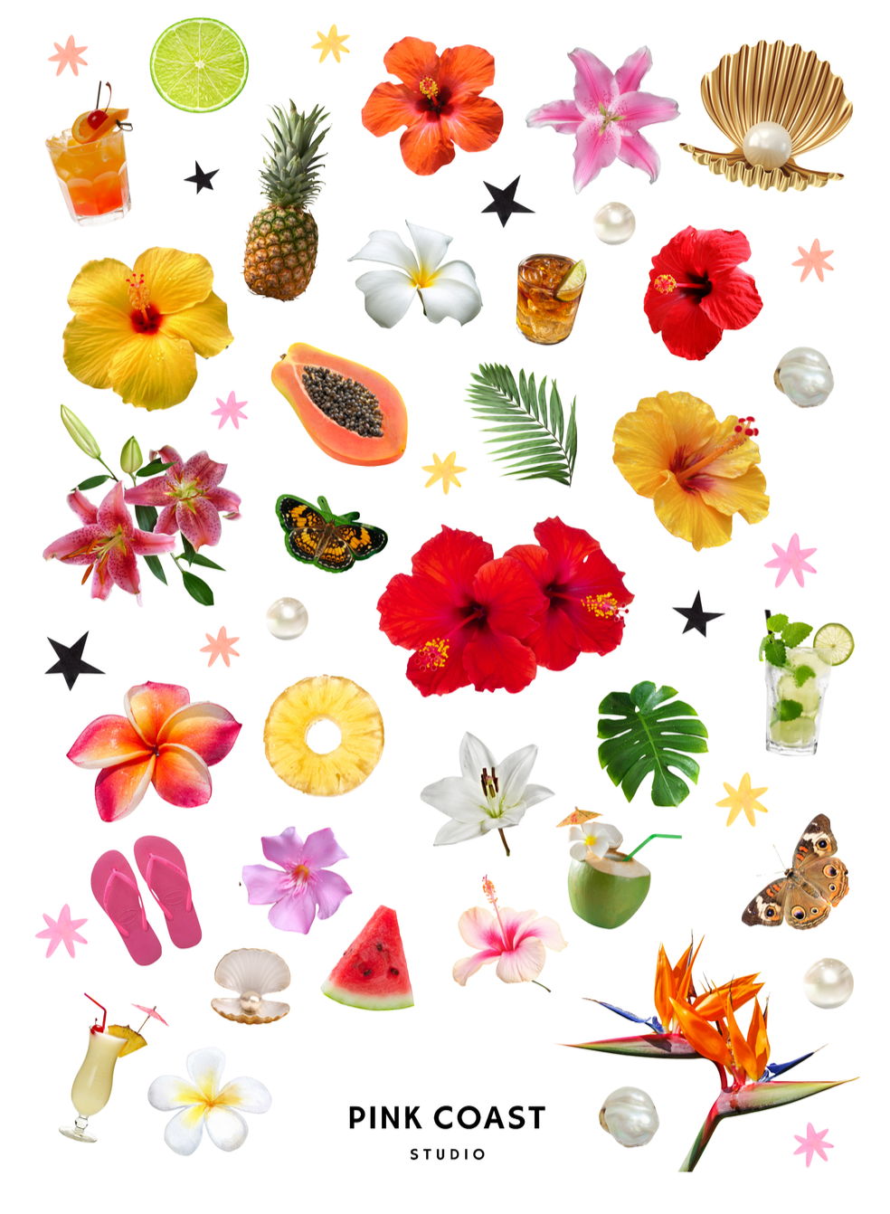 🌺🍍 Tropical Punch Large Sticker Sheet