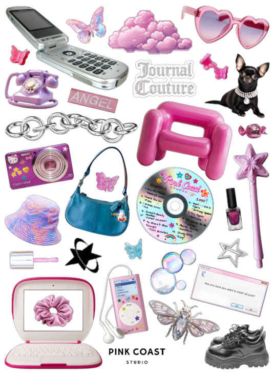💖 Y2K Pop Princess  Large Sticker Sheet