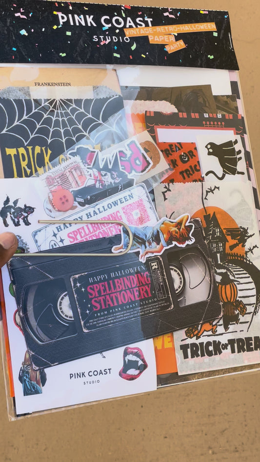 🎃 Vintage-Retro-Halloween Paper Party Junk Journal Scrap Pack! 👻