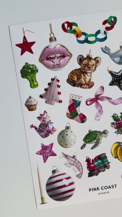 🎊 Merry + Bright Large Sticker Sheet